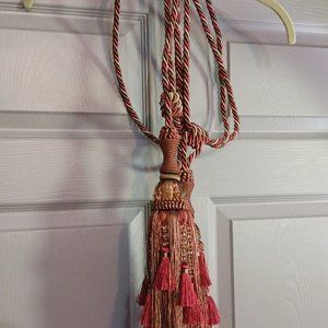 Window Treatment Curtains 2 Panels 54 x 80 with 2 Tiebacks